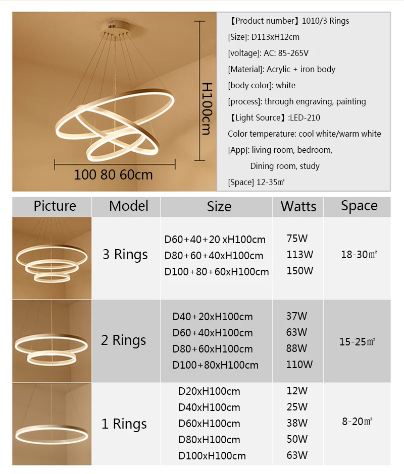 ANN люстра пост современный минималистский гостиной круглый столовая спальня ден