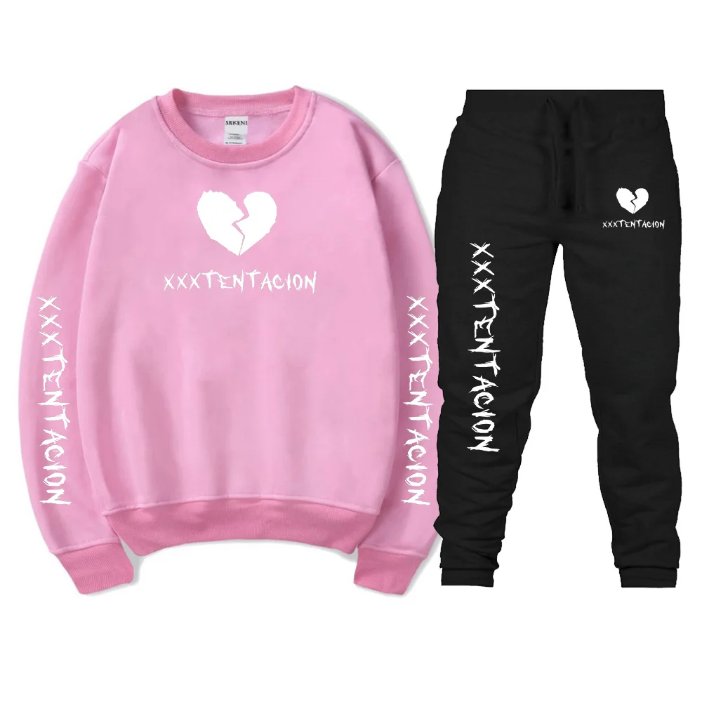 New Fashion Tracksuit men XXXTentacion Hip hop print cotton Hoodies+pants set casual sportsuits male autumn winter suits | Мужская