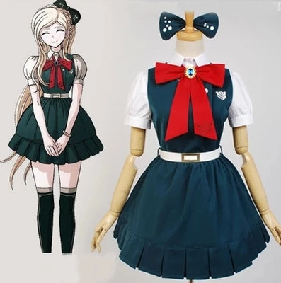 

Super Danganronpa 2 Sonia Nevermind Cute Bow Dress Skirt Cosplay Costume