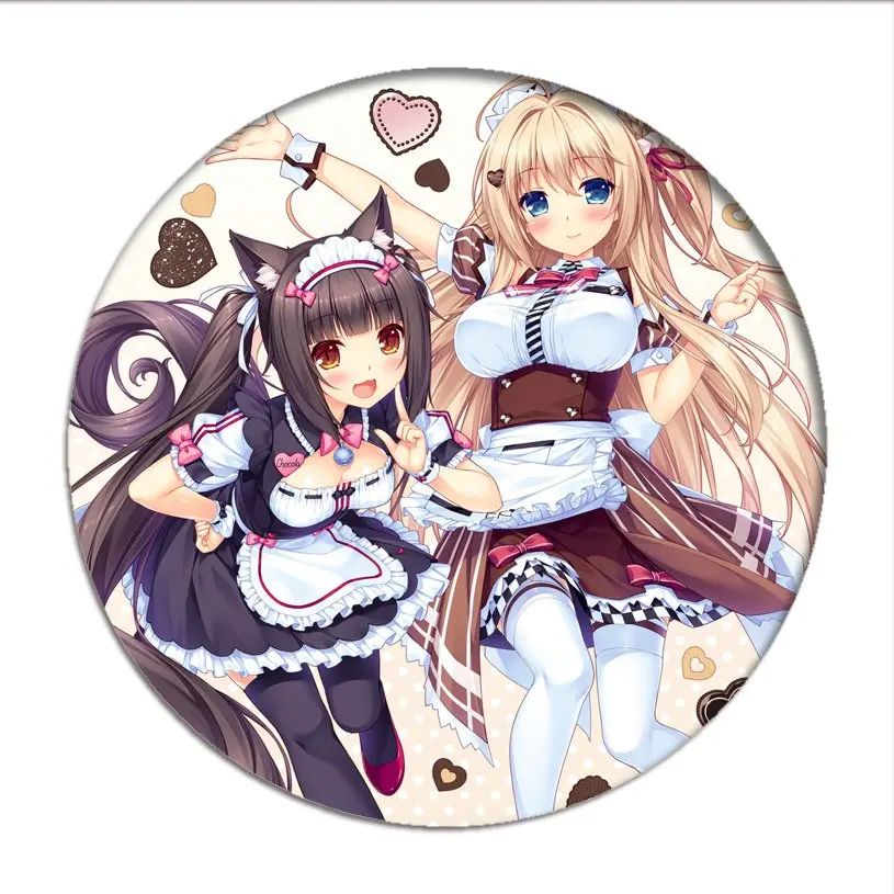New Anime NEKOPARA OVA Cosplay Badges Vanilla Cat Chocolate Brooch Pins Azuki Icon Collection Breastpin for Backpacks Clothes images - 6