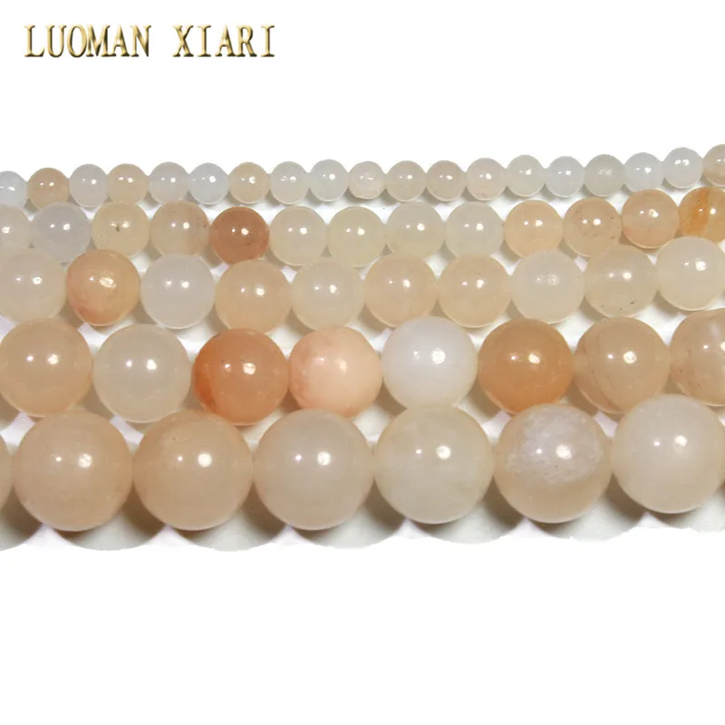 light Aventurine Натуральные Агаты нефрита розовые кварцевые кристаллы аметиста круглые каменные бусины для самостоятельного изготовления ювелирных изделий ожерелье браслет 4-12 мм - Цвет: light Aventurine