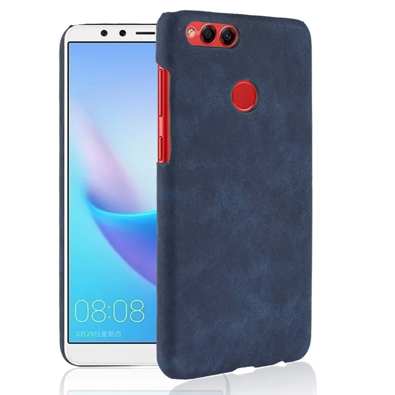 Оригинальный чехол для huawei Honor 7X из искусственной кожи твердый пластиковый на