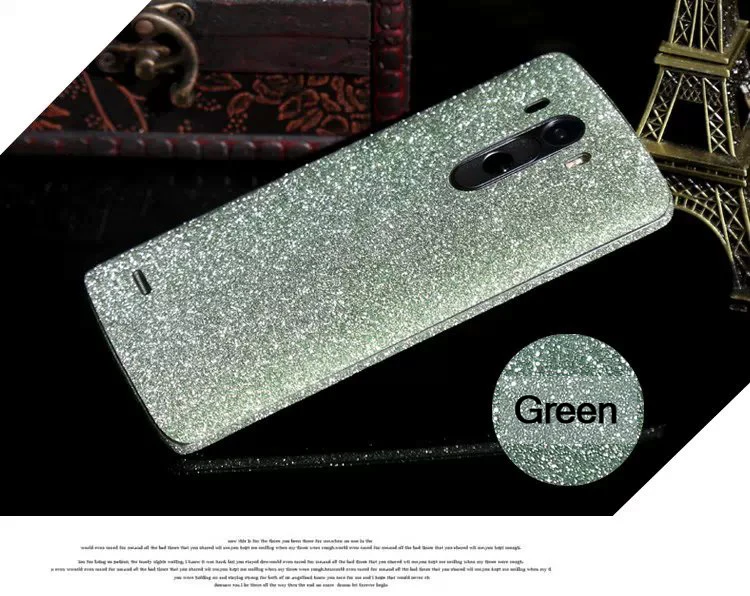 Всего Тела Наклейка Для LG G3 Блеск Bling Rhinestone Диаманта Экран протектор Передняя и
