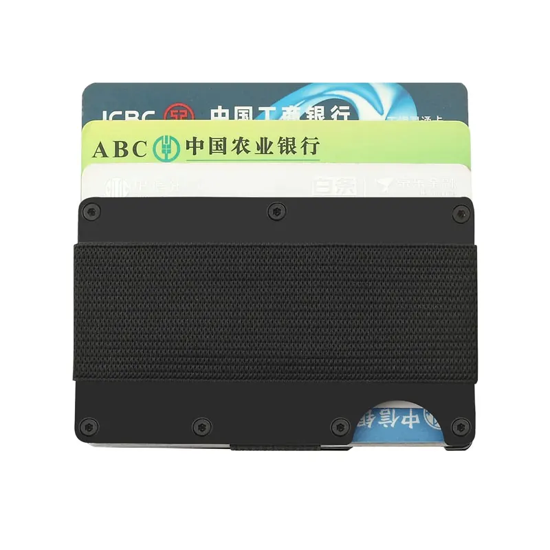 Rfid металлический кошелек Авиатор Nfc дорожный алюминиевый кредитный держатель для карт с зажимом для денег