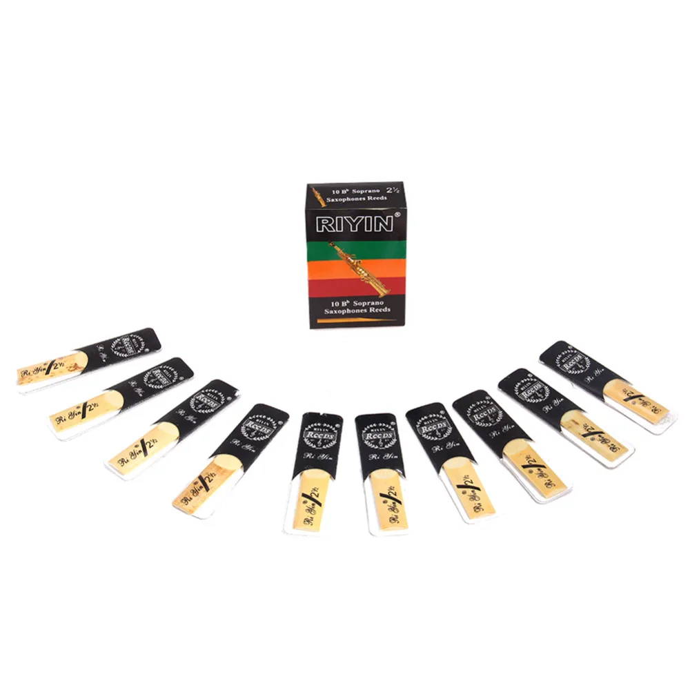 10 шт. BB Сопрано Саксофон Reeds 2.5 2-1/2 бамбук комплект духовой инструмент части и
