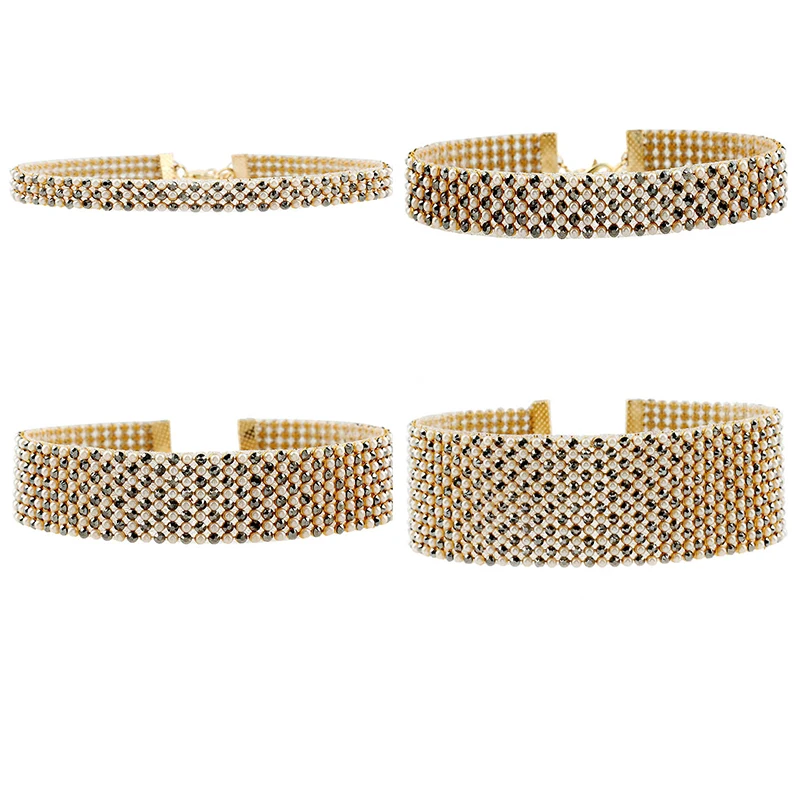 2017 новое поступление Трендовое ожерелье-чокер со стразами ожерелье для женщин