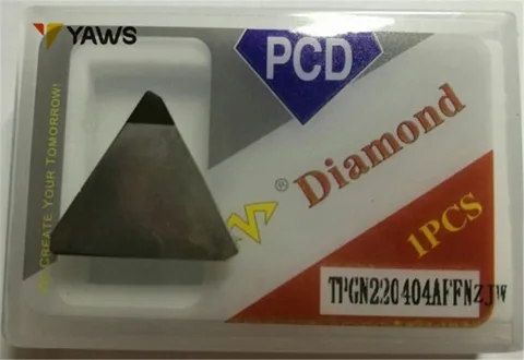 Алмазная вставка YAWS CNC PCD, треугольник и квадрат TPGN220404AFFN /4*16, для токарных инструментов, фрезы
