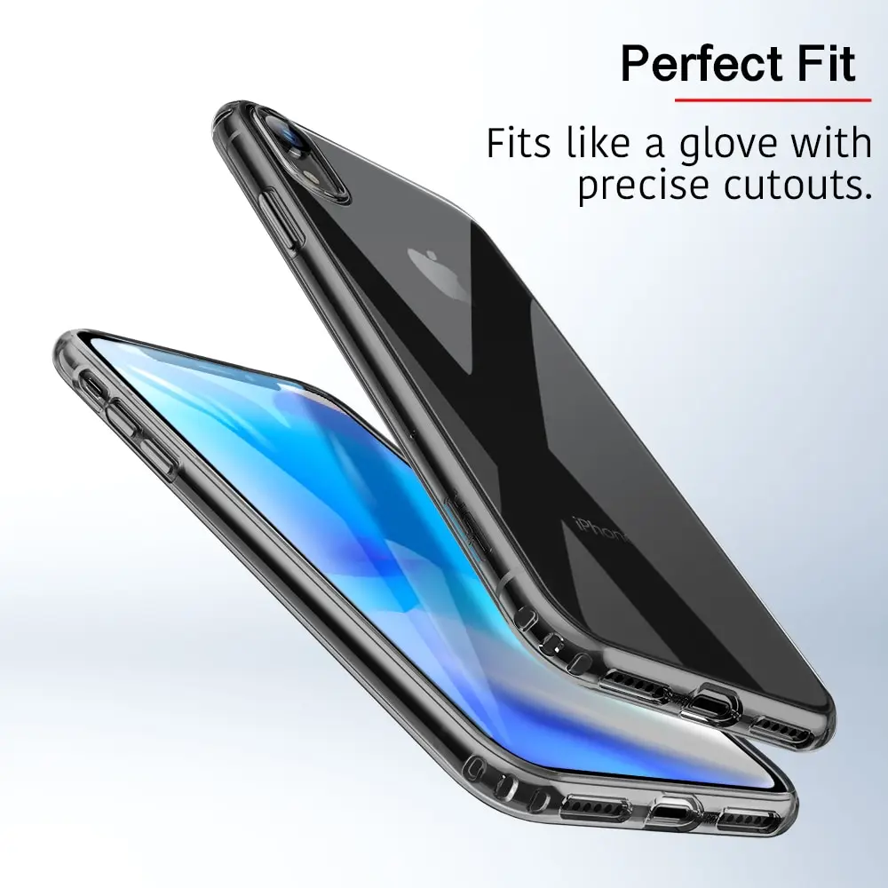 ESR чехол для iPhone XR XS Max прозрачный чехол Бампер прозрачный мягкий TPU чехол ультра тонкий светильник чехол для iPhone