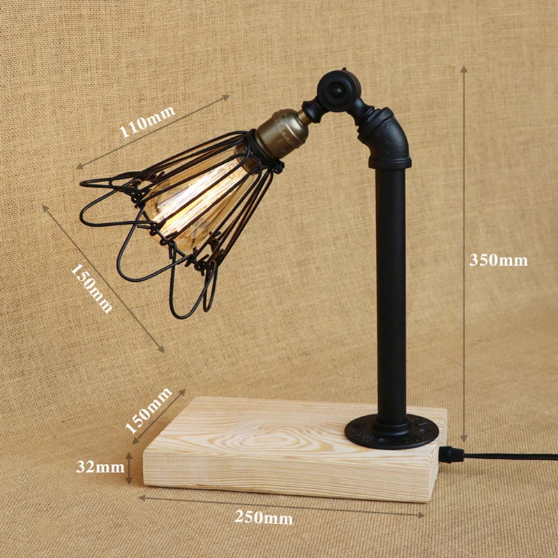 Современная настольная лампа в стиле лофт светодиодная/лампа Эдисона