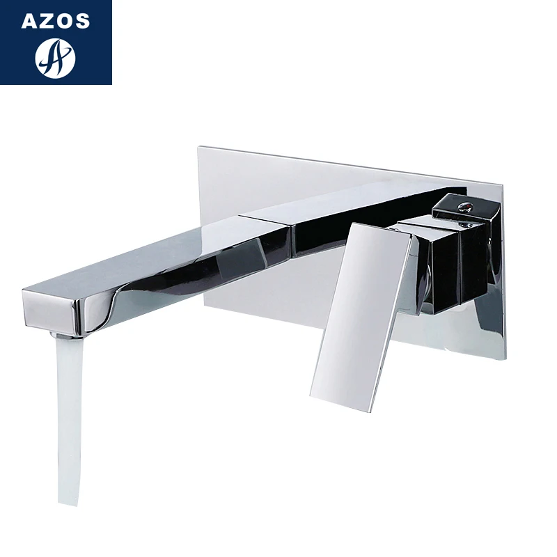 Azos In wall кран сплит умывальник латунный хромированный переключатель холодной и