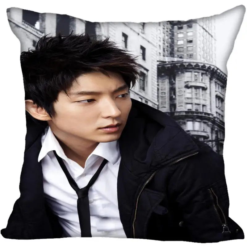 Корея Pop LEE JOON GI печать квадратные шелковые атласные наволочки 35x35 см 40x40 с одной