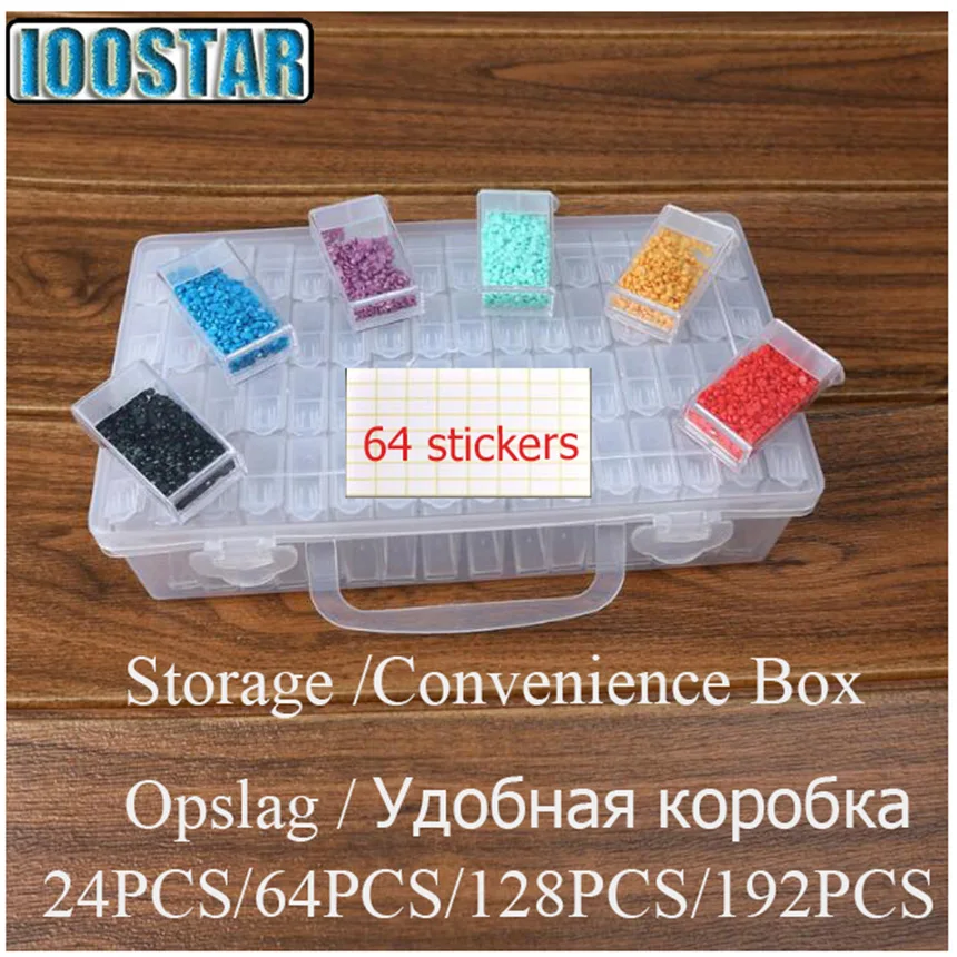 Бесплатная стикер Алмазная Картина инструменты для вышивки крестом контейнер