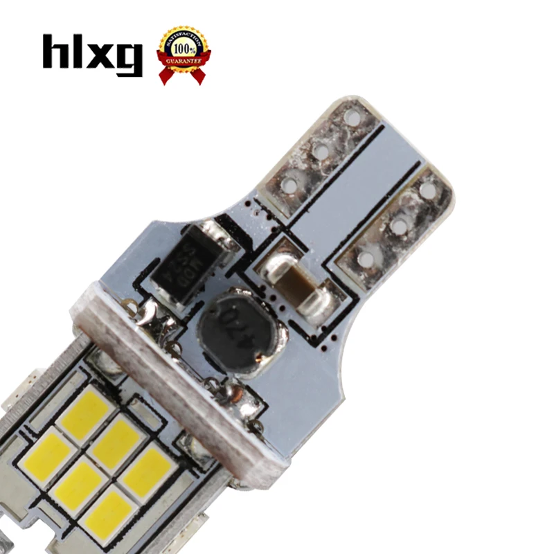 Hlxg 2 шт. Чрезвычайно яркий T15 LED W16W 3020 6000K белый SMD CANBUS ERRO Бесплатная автомобильная