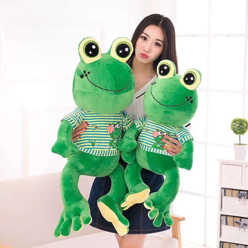 Kawaii плюшевая кукла лягушка большие мягкие животные гигантский пуф игрушки куклы