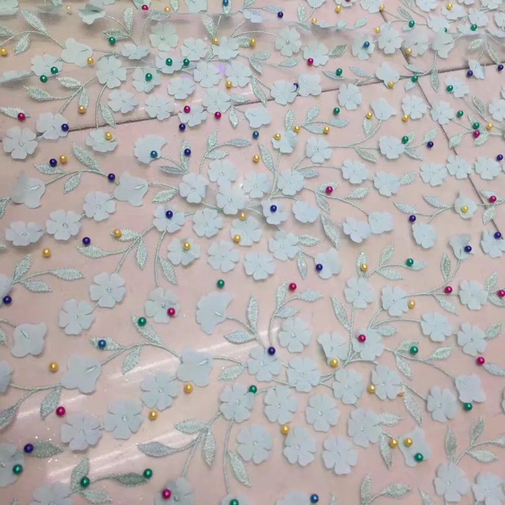 Новейшие Африканские кружева 2017 Fushia розовая Свадебная Тюлевая ткань Оранжевый