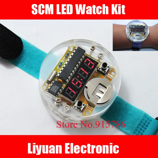 SCM светодиодный комплект часов/DIY большое время/красная цифровая трубка дисплей