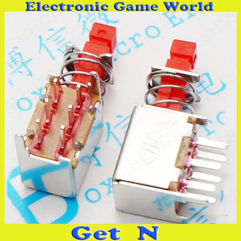 

20 шт. A03 PS-22F02 6 штифтов самоблокирующиеся Переключатели кнопочные с блокировкой DIP