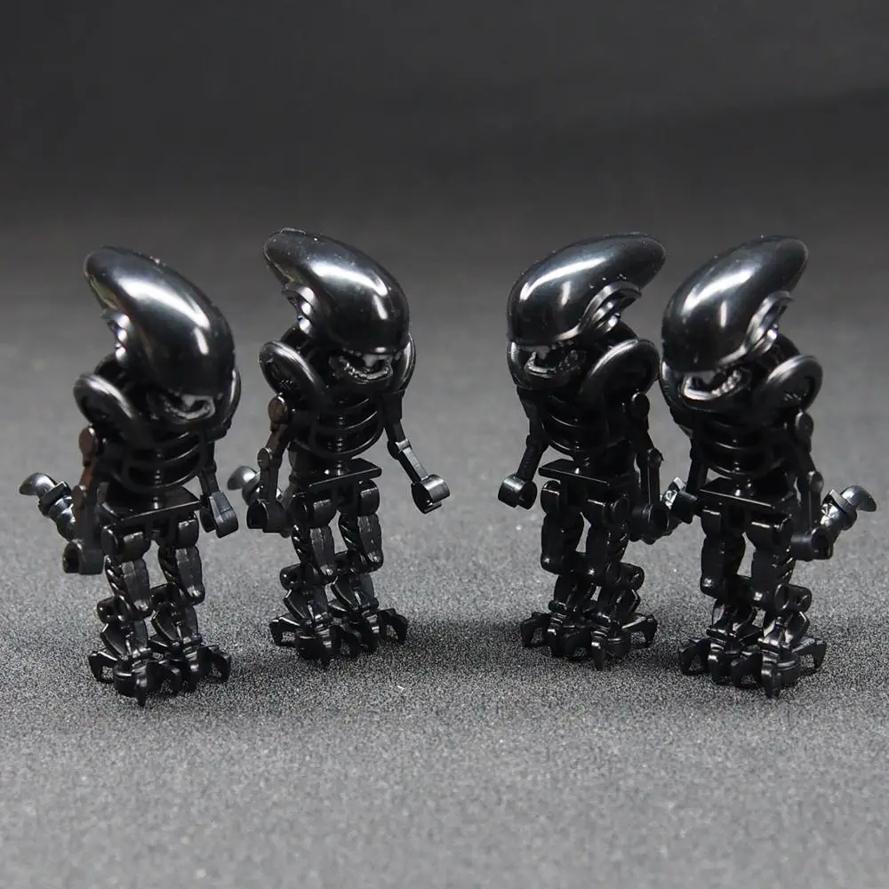 4 шт. фигура хищника фильм Aliend Строительные блоки Набор модельные комплекты