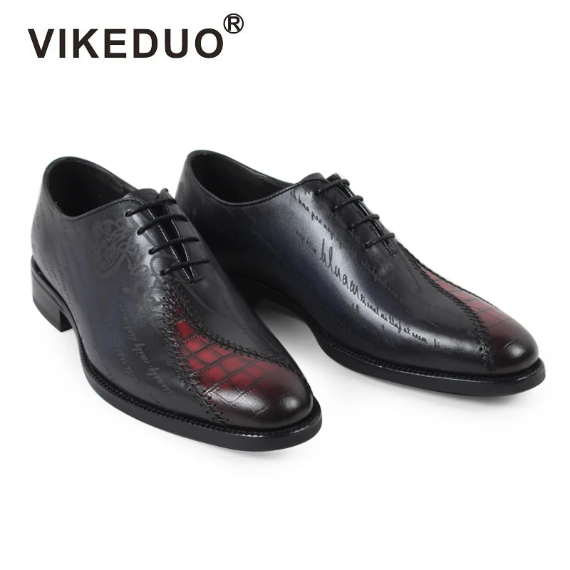 Vikeduo/; Классические Мужские модельные официальные туфли; мужские оксфорды на заказ; офисные туфли из натуральной коровьей кожи ручной работы; Zapato Hombre