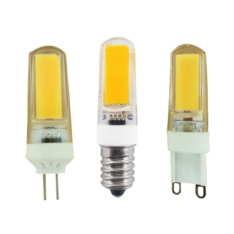 

G9 G4 E14 Светодиодный 220V 3W светодиодный Lamp 2609 SMD лампа COB светильник 360, лампы для люстры с углом свечения, заменяют галогенные