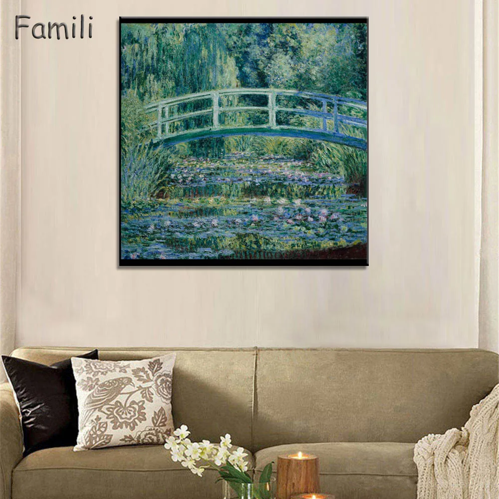 Продажа мунет картина маслом Лотос холст печать без рамки импрессионист стены