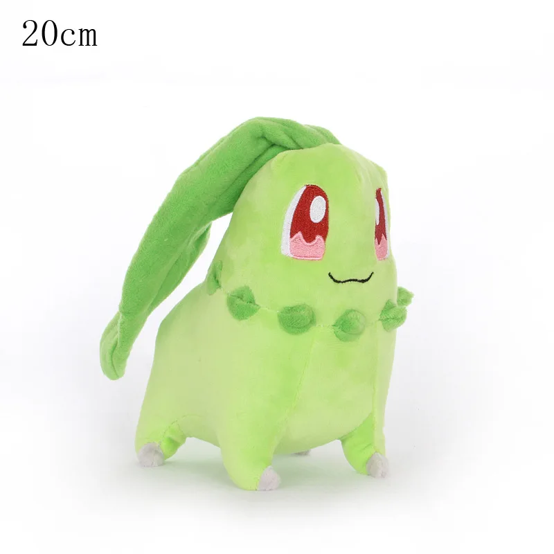 Chikorita 20cm Сыщик Пикачу Psyduck Bulbasaur Mewtwo плюшевый Чаризард игрушки для детей подарок милый коготь машина кукла мягкая чучела фильм - Цвет: Chikorita 20cm