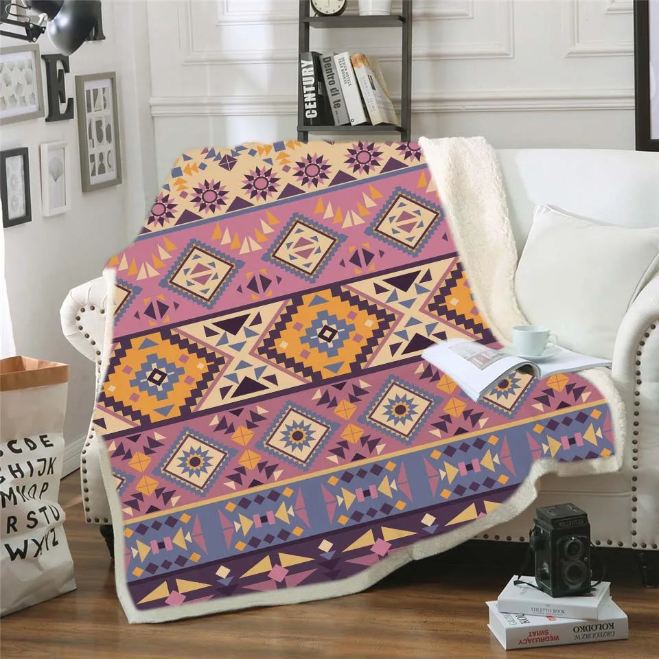 Одеяло для кровати Mandala by Brizbazaar черно-белое покрывало с цветами загадочная