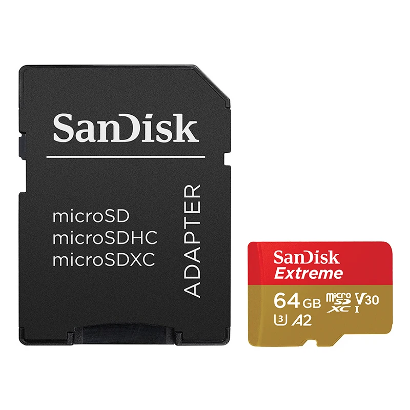 Карта памяти SanDisk Extreme microSD UHS I microSDHC/microSDXC модуль Transflash карты C10 U3 V30 A1 A2 32 ГБ 64 и 128 256