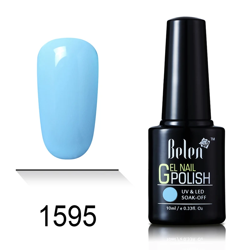 Белен 10 мл Однотонная Одежда УФ гель лак для ногтей светодиодный органические