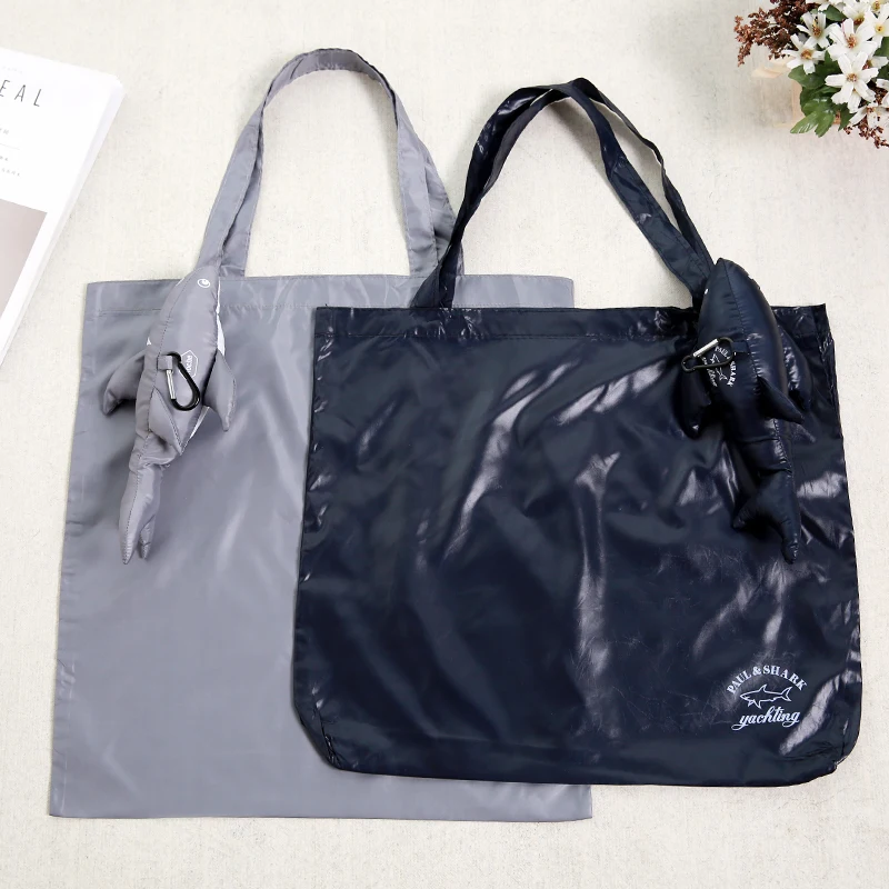 Coated waterproof glossy Glossy cloth Foldable Eco Reusable Shopping Bags Reusable Tote Pouch Recycle StorageHigh-quality animal