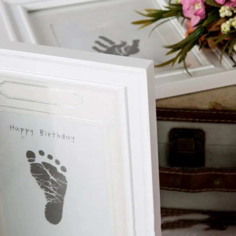 

Creative Baby Full Moon Age Anniversary Photo Frame Set Wall Hanging Frame Baby Hand Footprints Photo Frame