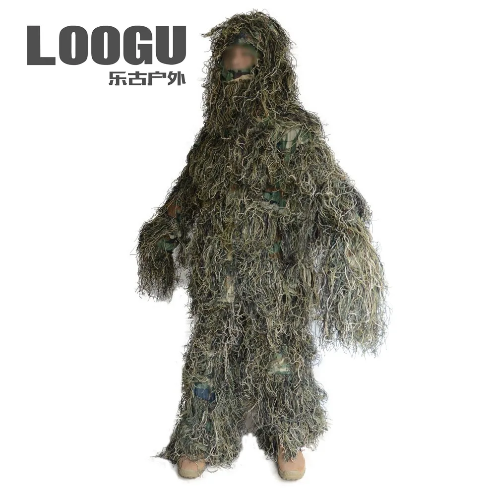 Камуфляжный костюм Ghillie снайперский охотничий для леса 3D Маскировка Униформа