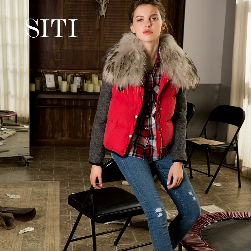 2017 женские теплые короткие подарок пальто куртка-парка на молнии Новая модная