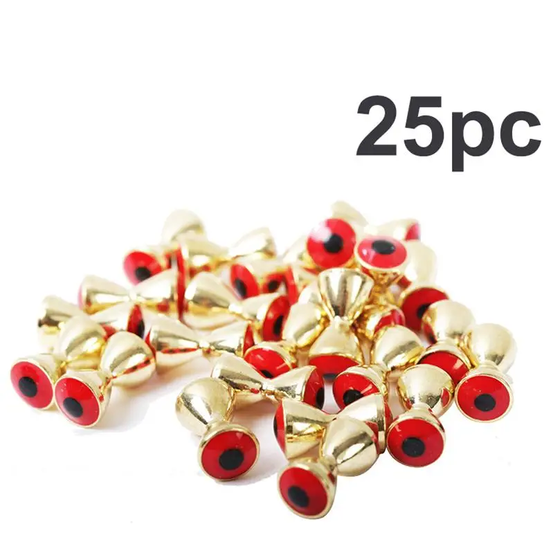 gold and red Maximumcatch 25 шт латунная гантель с глазами 3,2 мм-6,3 мм мухобойка бисер мухобойка материал - Цвет: gold and red