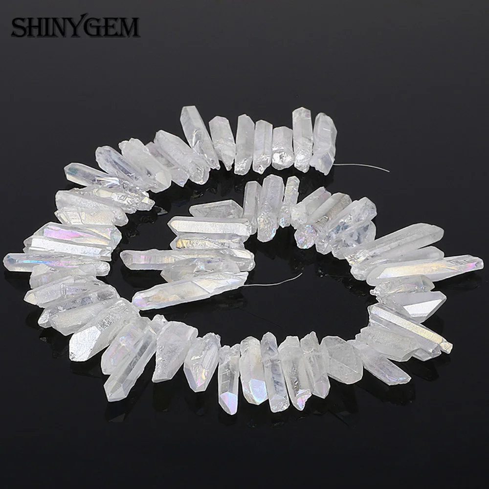 Кристаллический камень ShinyGem белый металл с прозрачными кристаллами минеральные