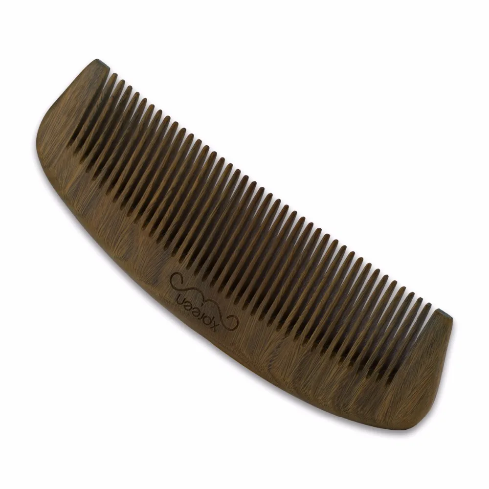 XPREEN Hair Comb Fashion Halfmoon Handmade Green Sandal Wood Brush Set Hairbrush Scent for Beard &amp Mustache | Уход за волосами и