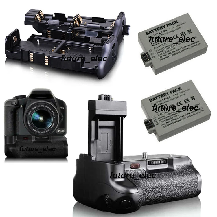 Фотоаппарат с ручкой и держателем для Canon EOS 450D 500D 1000D Rebel XSi T1i XS DSLR|grip for canon|vertical battery
