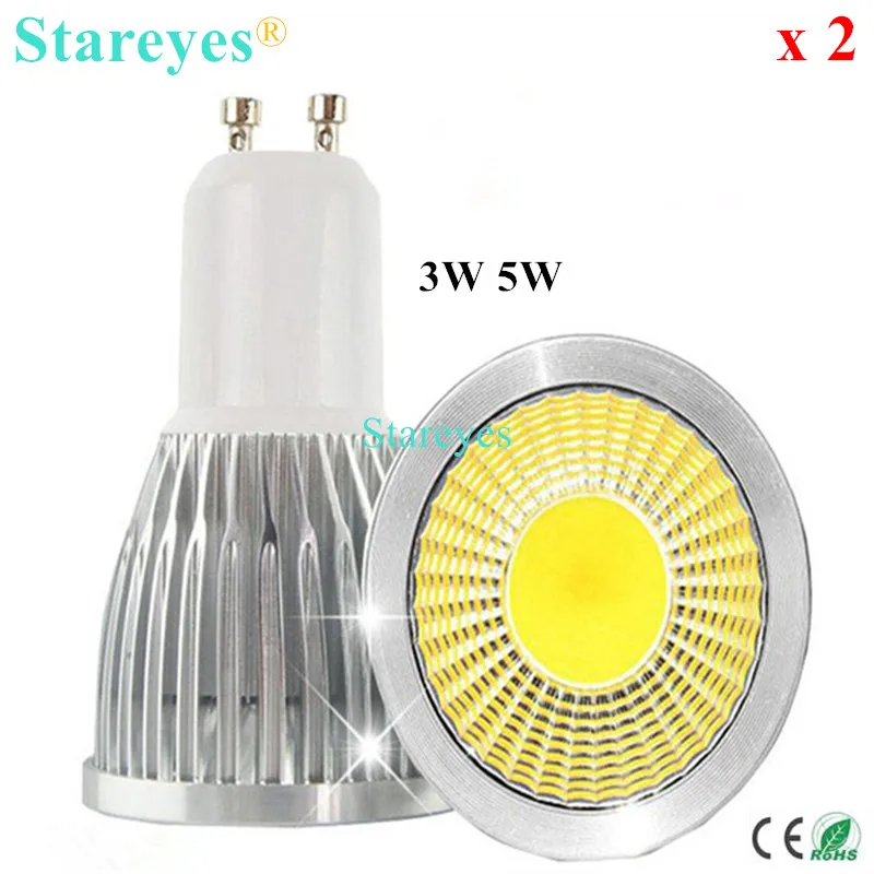 Бесплатная доставка 2 шт. приглушаемый Светодиодный прожектор 5 Вт 3 GU10 MR16 B22 E14 GU5.3