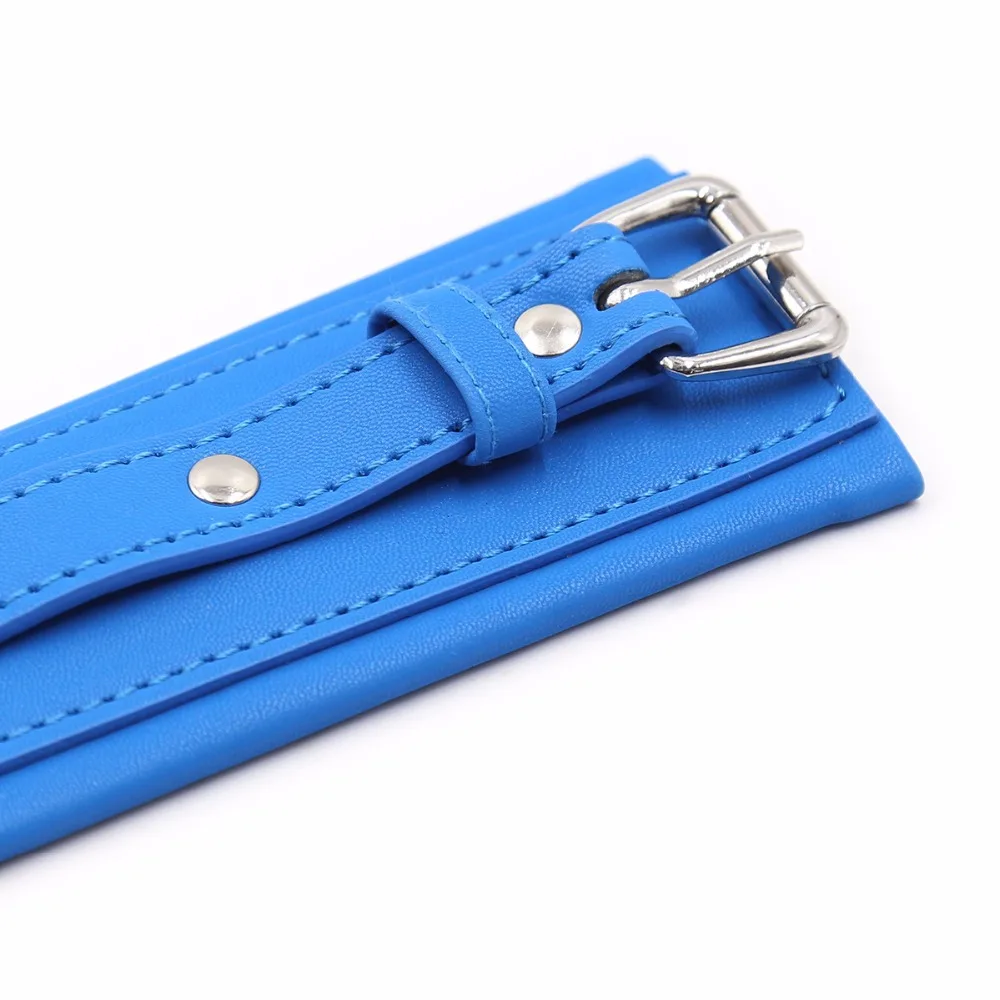 Тиерри из искусственной кожи синие наручники связывание товары SM манжеты