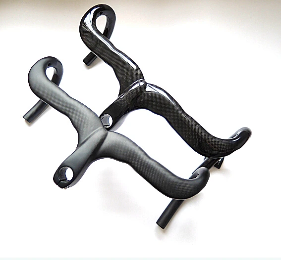 top T700 carbon fiber internal road handlebar (handlebar with stem )fork clamp diameter 28.6 MM bike parts bicycles | Спорт и
