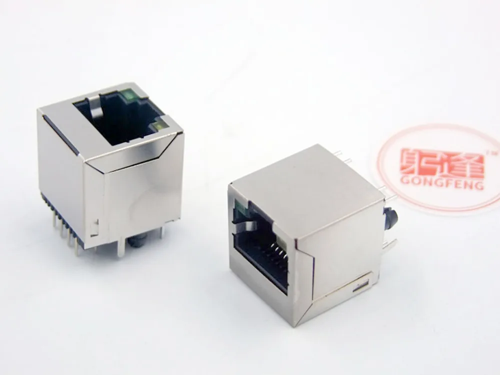 Оптовая продажа Новые сетевые соединители RJ45 Вертикальная Розетка 5224 8P8C сетевой