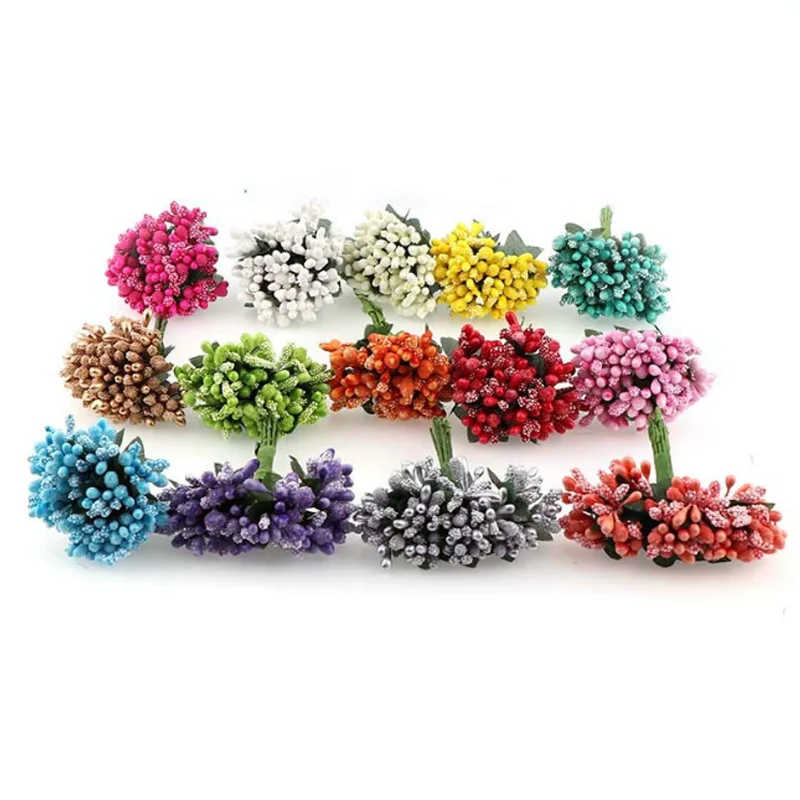 12 шт. stamen sugar Искусственные цветы ручной работы свадебные украшения diy ВЕНОК