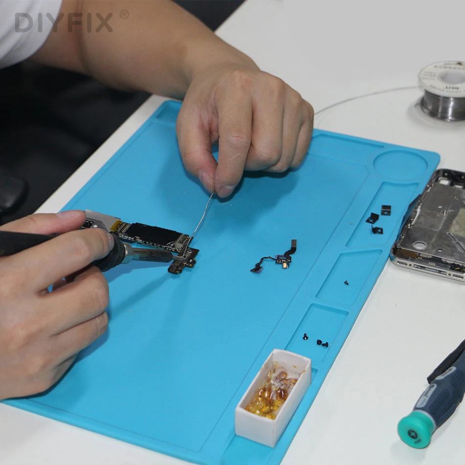 Diyfix 34x23 см теплоизоляция силиконовый коврик стол Коврики обслуживания платформы