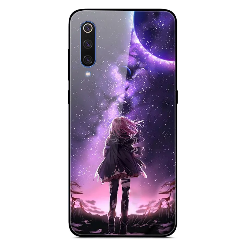 Чехол из закаленного стекла для Xiaomi Mi 9, чехол, стеклянная крышка для Xiaomi Mi 9 SE, чехол, силиконовый бампер, чехол для Xiaomi Mi CC9 Pro 9 Lite - Цвет: Серый