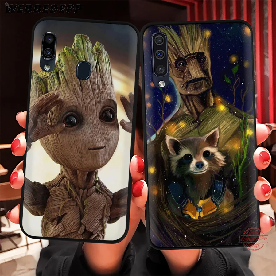 WEBBEDEPP мягкий чехол для телефона с рисунком ракеты енота грута Samsung A50s A40s A30s A20s A10s A60