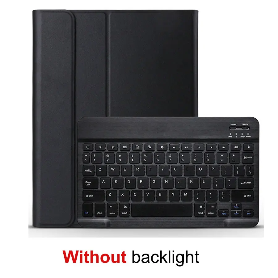 No backlight 7 цветов подсветка Bluetooth клавиатура чехол для iPad Pro 11 дюймов Съемная Беспроводная клавиатура из искусственной кожи чехол Подставка для планшета - Цвет: No backlight