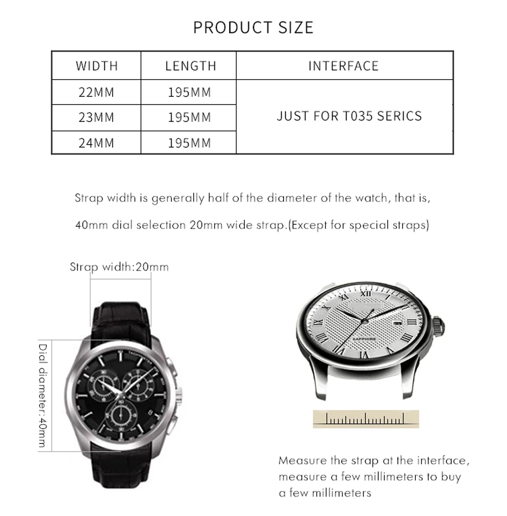Натуральная телячья кожа ремешок для часов Tissot COUTURIER T035 T035617/627 T035439 ремешок для наручных часов 22/23/24 мм щетка с пряжкой
