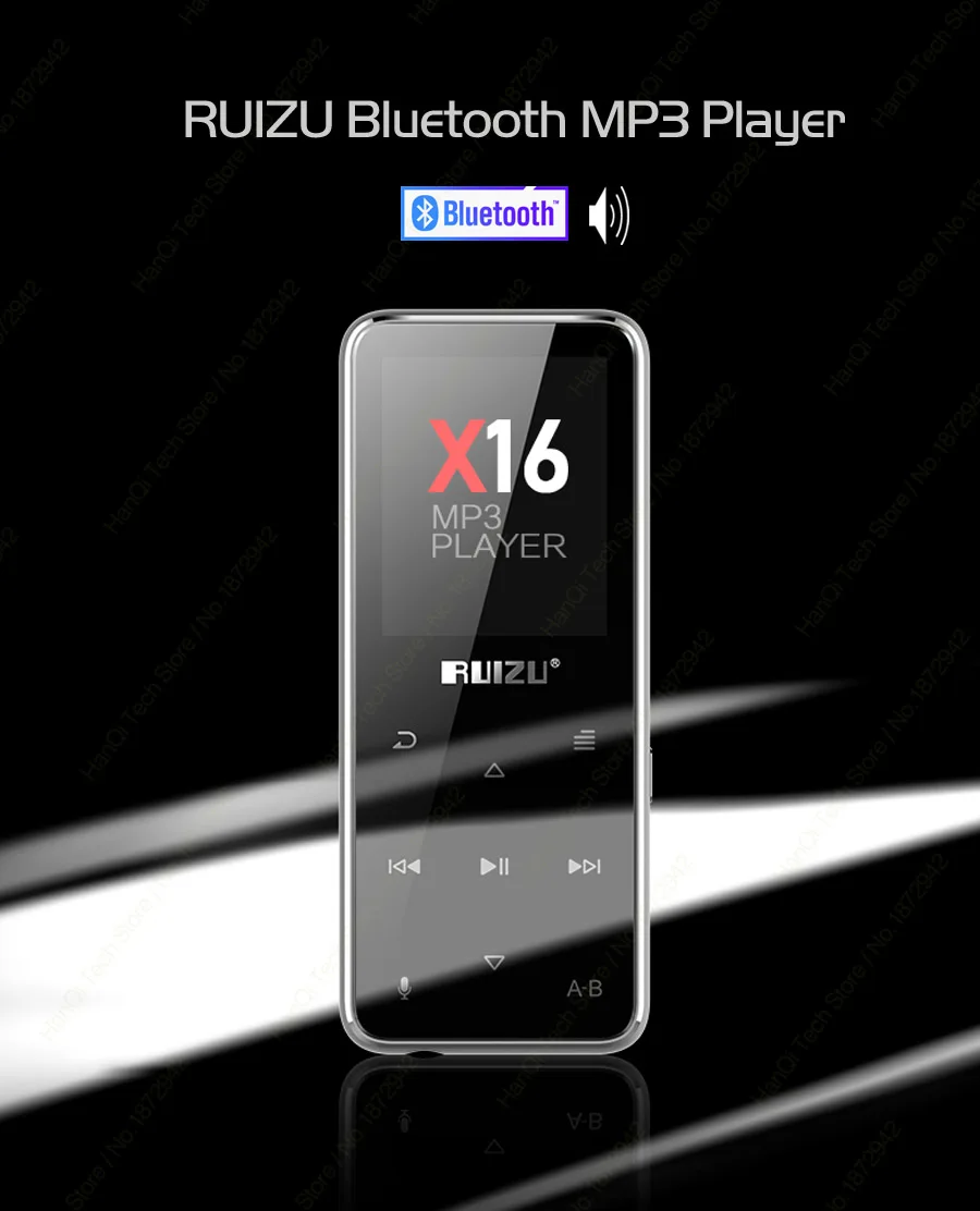 Bluetooth MP3-плеер RUIZU X16 8G Flac музыкальный плеер со встроенным динамиком поддержка fm-радио Запись видео электронная книга шагомер