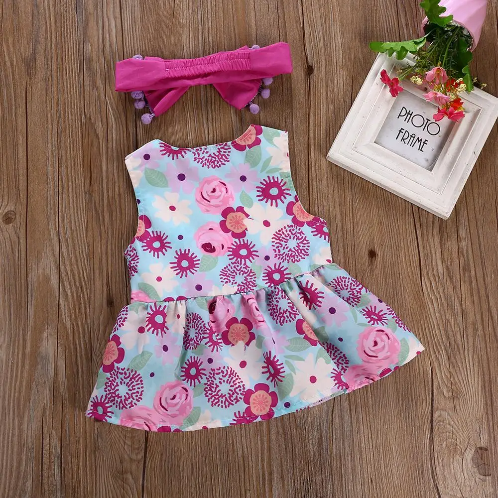 Платье для малышей летнее платье новорожденных девочек Хлопковое праздничное