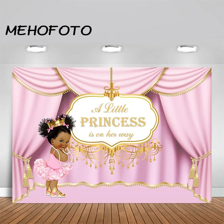 MEHOFOTO принцесса Baby Shower фон для маленьких девочек розовые вечерние баннеры фон для девочек baby shower декорация фото стенд фон